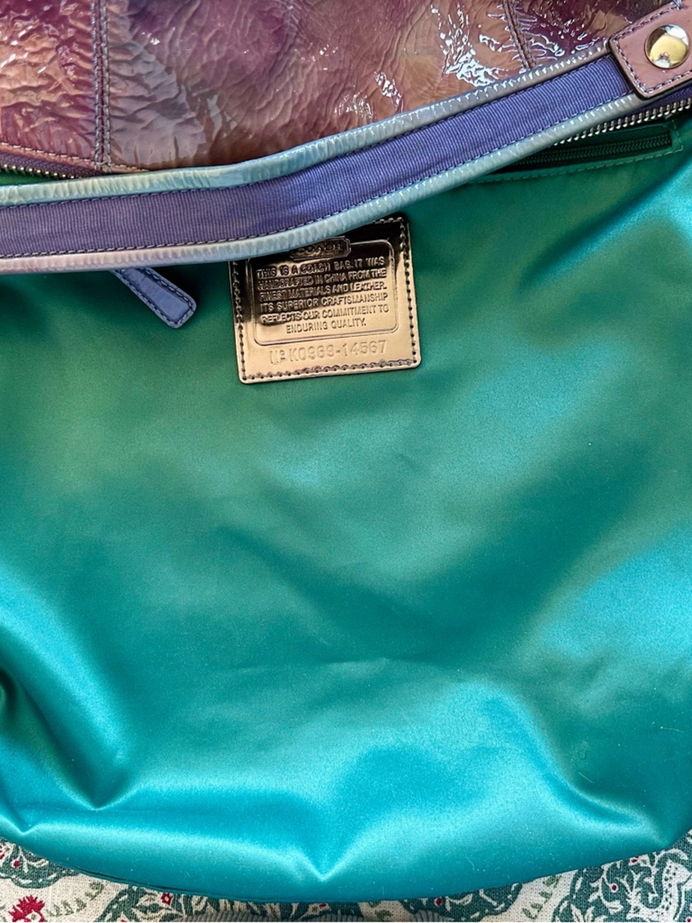 Coach Poppy purple ombre violet cross body bag - Picture 13 of 16